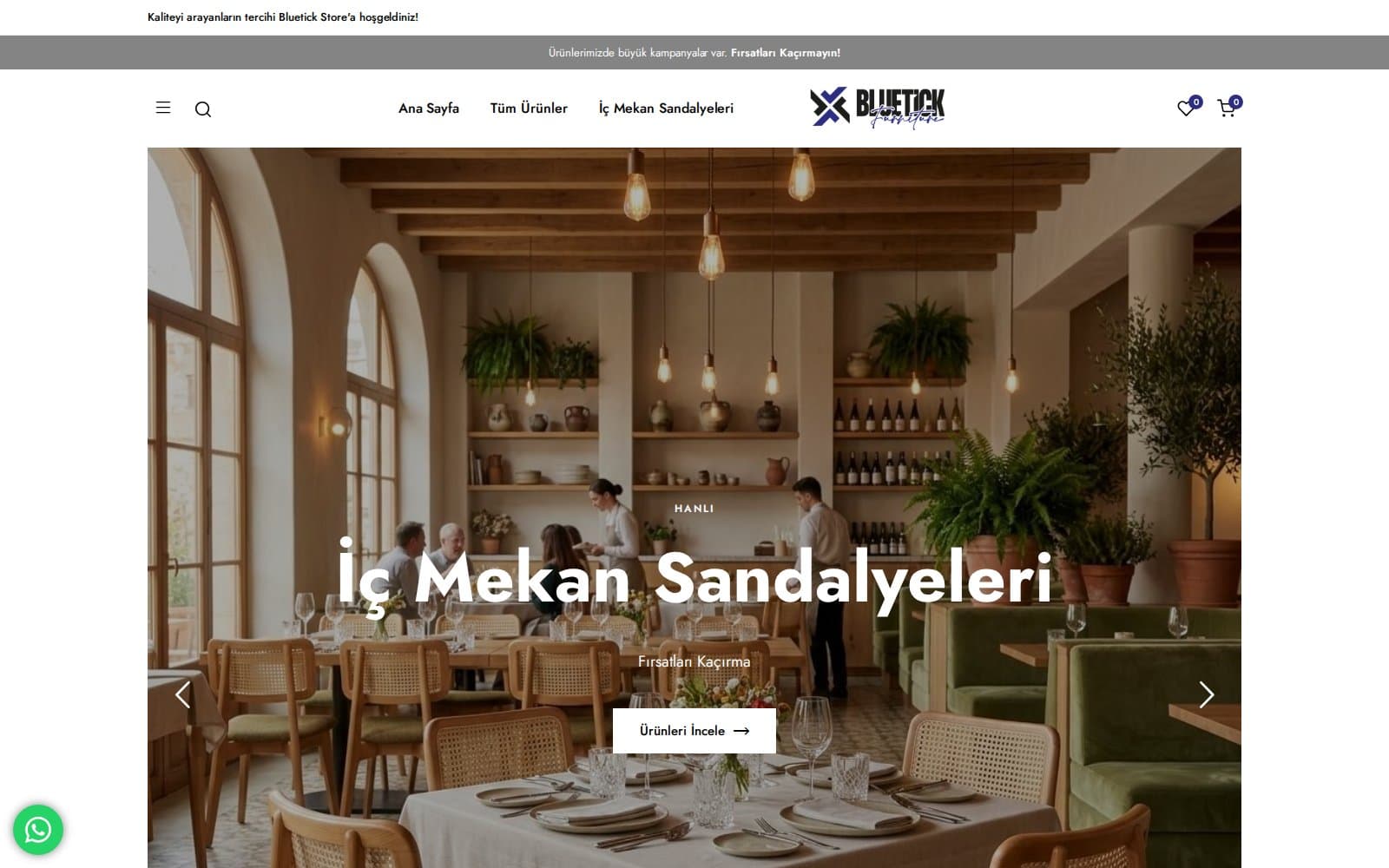 Bluetick Store E-Ticaret Sitesi