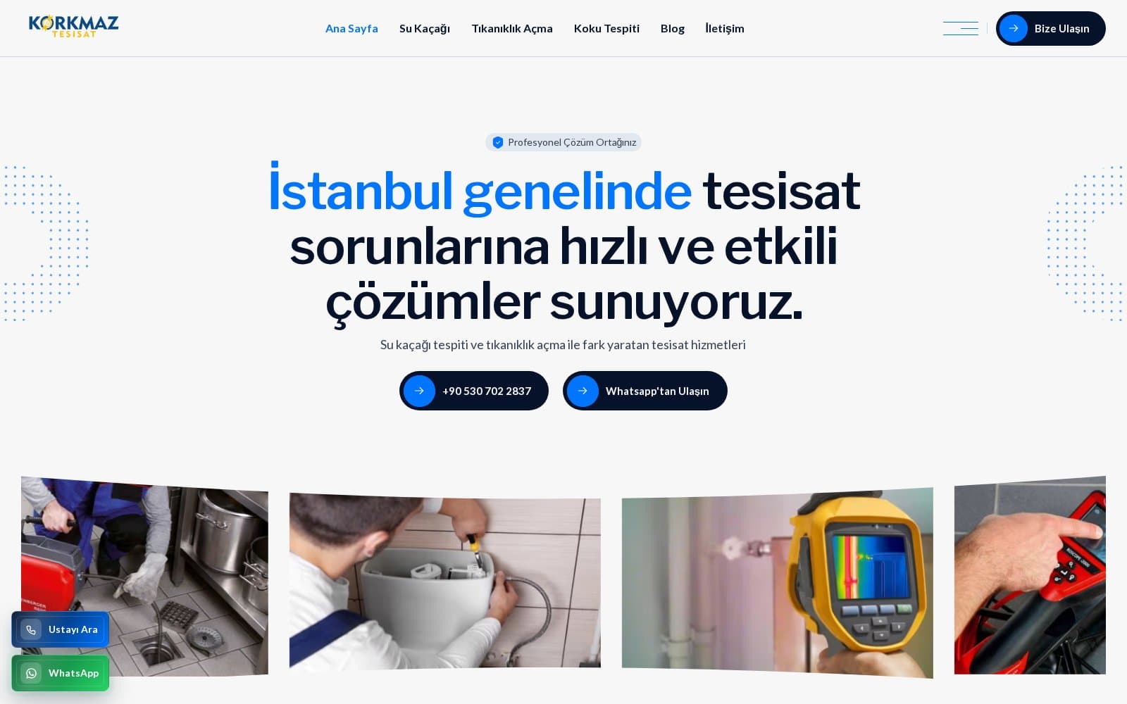 Korkmaz Tesisat Web Sitesi ve SEO